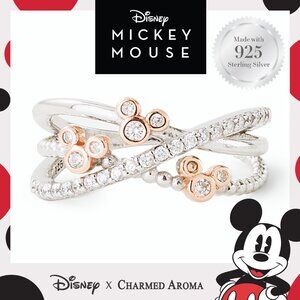 Disney Mickey Mouse ring, 925 Sterling Silver Charmed Aroma
